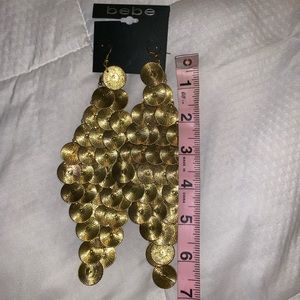 bebe Jewelry - Gold Bebe Statement Earrings bebe Jewelry - Gold Bebe Statement Earrings